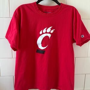 Champion University of Cincinnati Bearcats Logo Red T-shirt Mens size L